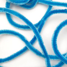 Soft 14mm Wired Chenille Cording in Turquoise Blue ~ 1 yd.